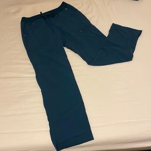 Dickies flare scrub pants in Caribbean Blue